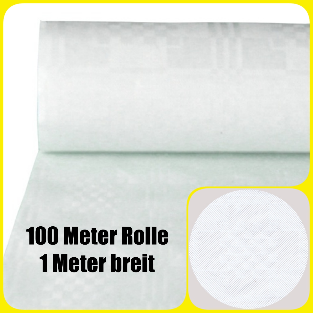 Papstar Papiertischtuch mit Damastprägung 6 m x 1,2 m nektarine ab 2,51